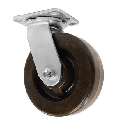 Casterhq 8"x2" HIGH Temperature PHENOLIC Wheel Swivel Caster, 900 lbs Capaci HD-HTP82SC1